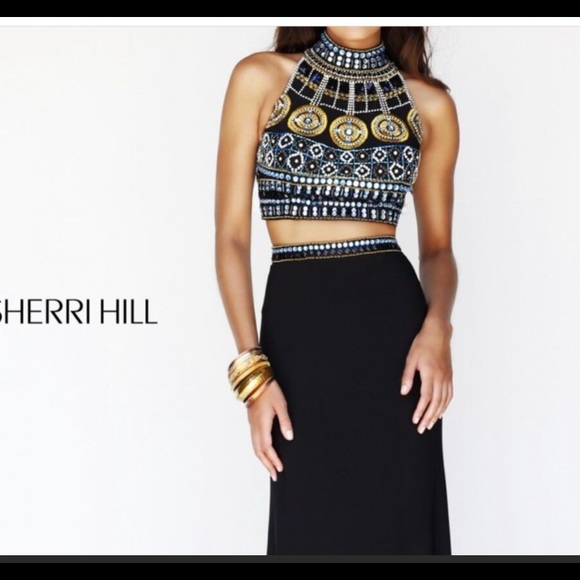 Sherri Hill 2 Piece Prom Dress - Picture 4 of 8
